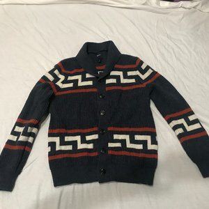 Patterned wool cardigan